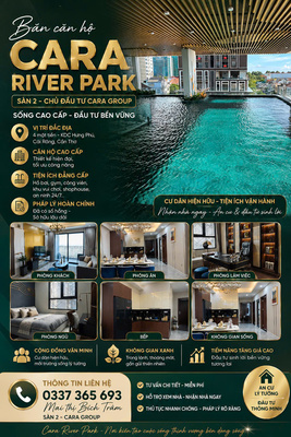 BÁN CĂN HỘ CARA RIVER PARK 1 PN- GIÁ SỞ HỮU CHỦ TỪ 800TR